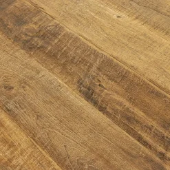 Straluma Rechthoekige eettafel oud teak hout met zwart metalen poot><noscript><img width=