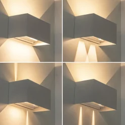 Straluma Rechthoekige LED buitenlamp wit verstelbaar></noscript> Wandlampen|Buitenlampen