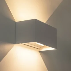 Straluma Rechthoekige LED buitenlamp wit verstelbaar></noscript> Wandlampen|Buitenlampen