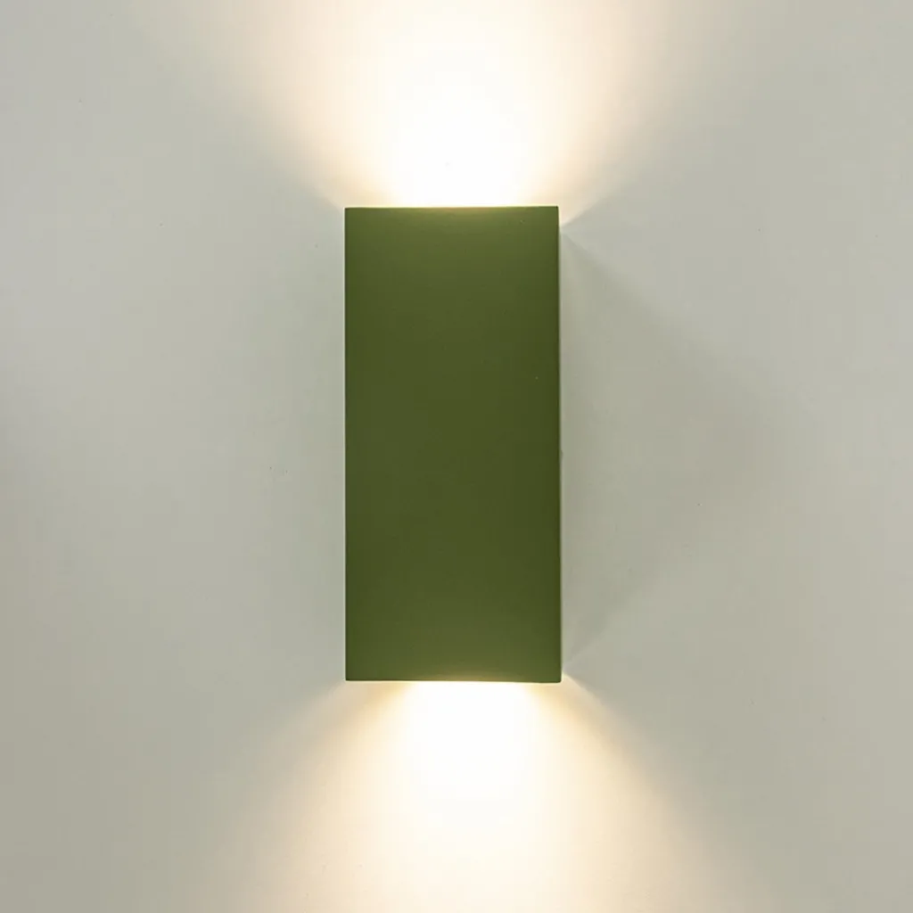 Straluma Rechthoekige wandlamp up+down groen> Wandlampen|Retro Verlichting