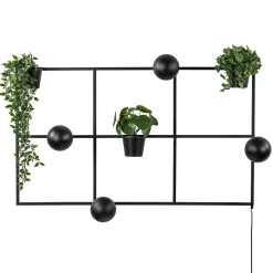 Straluma Rechthoekige wandlamp zwart frame met plantenpotten> Woonkamerlampen|Halverlichting