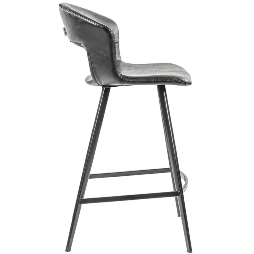 Straluma Retro barkruk zwart met imitatieleer> Eetkamerstoelen