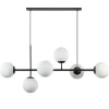 Straluma Retro eettafel hanglamp zwart met witte glazen bollen> Eettafellampen|Eetkamerverlichting