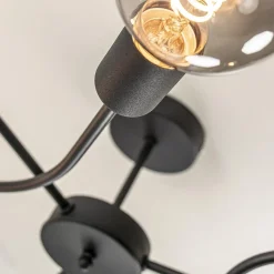 Straluma Retro plafondlamp pendel mat zwart 3-lichts><noscript><img width=