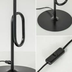 Straluma Retro tafellamp zwart met smoke/titanium glazen bol></noscript> Tafellampen|Retro Verlichting