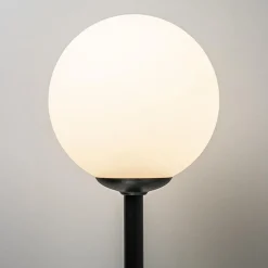 Straluma Retro wandlamp zwart met witte glazen bol></noscript> Wandlampen|Industriële Verlichting