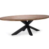 Straluma Robuuste eettafel ovaal 240 cm mangohout> Eettafels