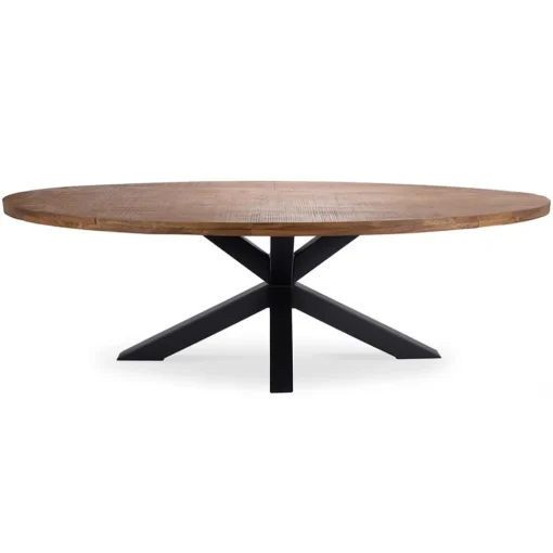 Straluma Robuuste eettafel ovaal 240 cm mangohout> Eettafels