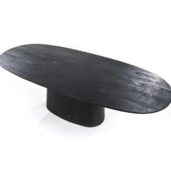 Straluma Robuuste mango houten eettafel Aron ovaal zwart></noscript> Eettafels