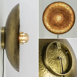 Straluma Robuuste wandlamp Neva rond 50 cm antiek brons></noscript> Wandlampen|Light and Living
