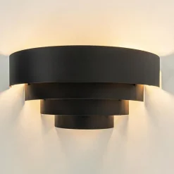 Straluma Robuuste wandlamp zwarte ringen></noscript> Woonkamerlampen|Slaapkamerlampen