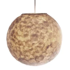 Straluma Romantische hanglamp bol creme schelp> Schelpenlampen|Woonkamerlampen