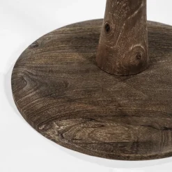 Straluma Ronde eetkamertafel bruin glas met mango houten poot></noscript> Eettafels