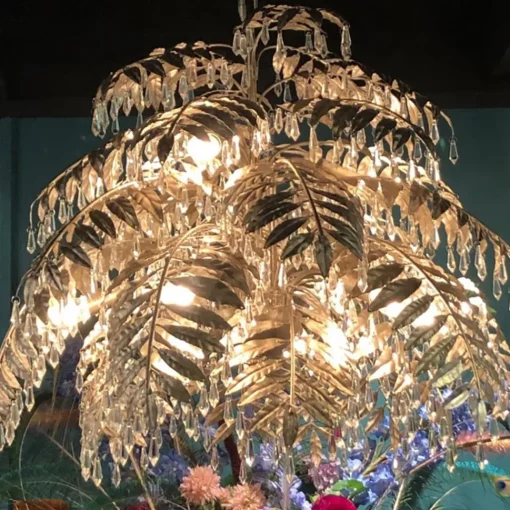 Straluma Ronde hanglamp palm ambachtelijk zilver> Videverlichting|Eetkamerverlichting