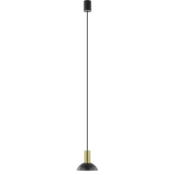 Straluma Ronde hanglamp zwart met brons klein> Keukenverlichting|Eetkamerverlichting