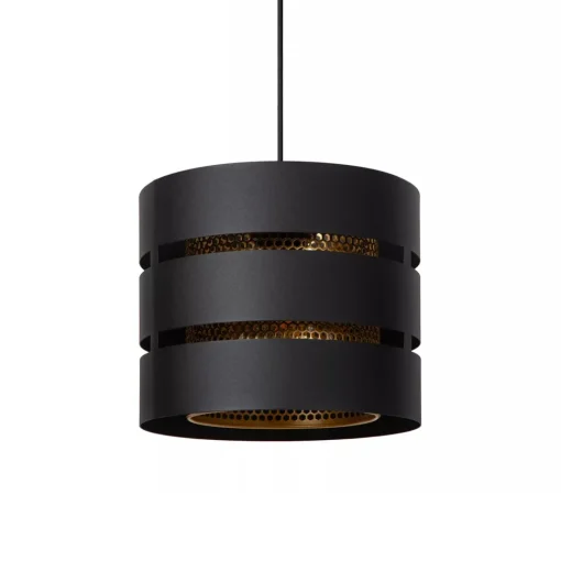 Straluma Ronde hanglamp zwart metaal met goud> Hanglampen|Industriële Verlichting