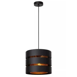 Straluma Ronde hanglamp zwart metaal met goud> Hanglampen|Industriële Verlichting