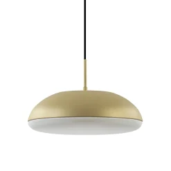 Straluma Ronde koepel hanglamp goud met witte kap> Eettafellampen|Eetkamerverlichting