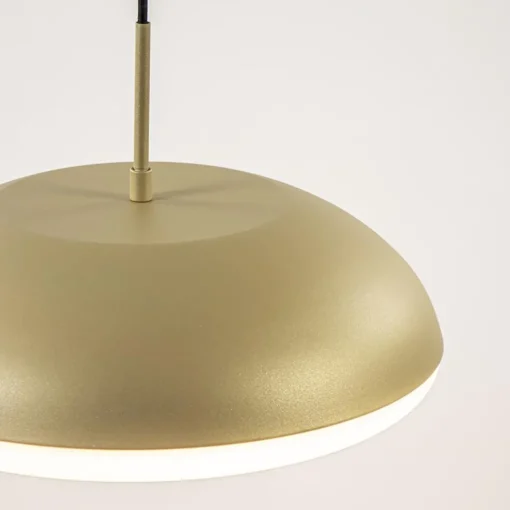 Straluma Ronde koepel hanglamp goud met witte kap> Eettafellampen|Eetkamerverlichting