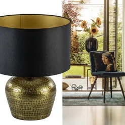 Straluma Ronde lampvoet Gondia antiek brons exclusief kap></noscript> Tafellampen|Lampenvoeten