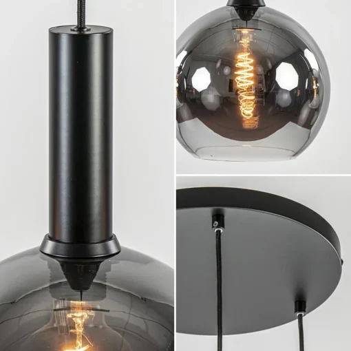 Straluma Ronde 3-lichts hanglamp met diverse smoke glazen kappen> Eettafellampen|Pendel Lampen