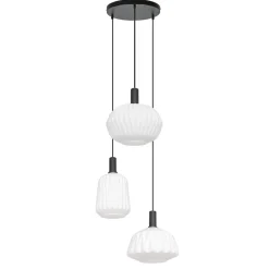 Straluma Ronde 3-lichts hanglamp met opaal witte glazen> Keukenverlichting|Eetkamerverlichting