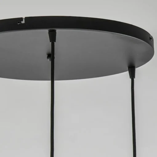 Straluma Ronde 3-lichts hanglamp zwart met smoke/helder glas> Eettafellampen|Keukenverlichting