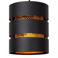 Straluma Ronde 3-lichts hanglamp zwart met goud></noscript> Hanglampen|Eettafellampen