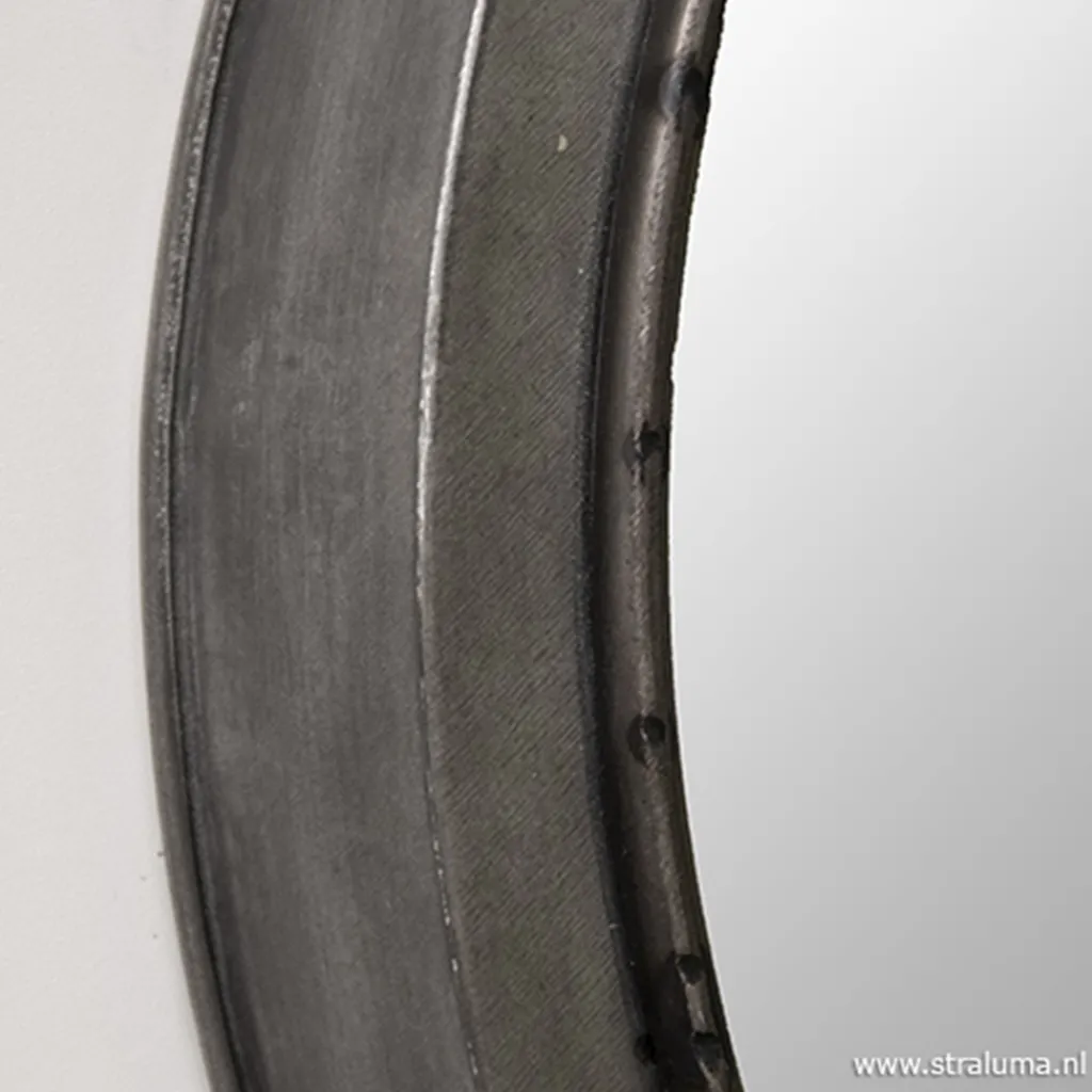 Straluma Ronde metalen spiegel zink/grijs klein> Light and Living