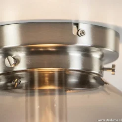 Straluma Ronde plafondlamp smokey glas met nikkel></noscript> Keukenverlichting|Halverlichting