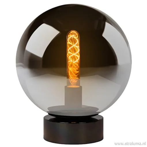 Straluma Ronde tafellamp smokey glas> Woonkamerlampen|Slaapkamerlampen