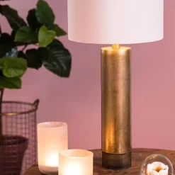 Straluma Ruw antiek bronzen lampvoet Savi exclusief kap></noscript> Lampenvoeten|Light and Living