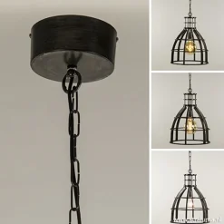 Straluma Ruw metalen hanglamp antiek zwart></noscript> Eettafellampen|Pendel Lampen