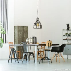 Straluma Ruw metalen hanglamp antiek zwart></noscript> Eettafellampen|Pendel Lampen