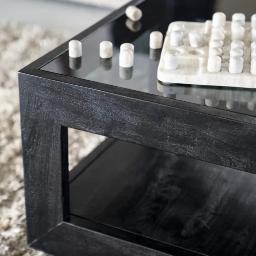 Straluma Salontafel Liam 95x95x35 cm -zwart> Salontafels