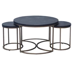 Straluma Salontafel set van 3 zwart> Bijzettafels|Salontafels