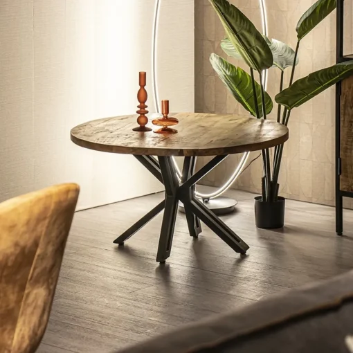 Straluma Salontafel Yana mangohout rond Ø80 cm> Bijzettafels|Salontafels