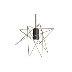 Straluma Samengestelde 5-lichts hanglamp met diverse kappen zwart/goud> Eettafellampen|Keukenverlichting
