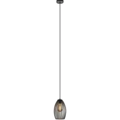 Straluma Scandinavische hanglamp mat zwart> Hanglampen|Draadlampen