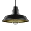 Straluma Scandinavische hanglamp zwart met goud 36 cm> Tienerkamerlampen|Kinderkamerverlichting