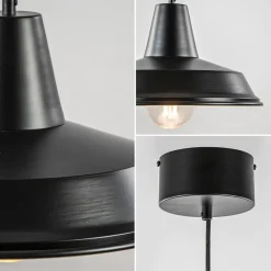 Straluma Scandinavische hanglamp zwart met goud 36 cm></noscript> Tienerkamerlampen|Kinderkamerverlichting