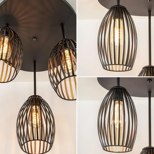 Straluma Scandinavische 3-lichts plafondlamp mat zwart> Plafondlampen|Draadlampen