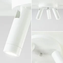 Straluma Scandinavische 3-lichts plafondspot mat wit/goud></noscript> Opbouwspots|Keukenverlichting