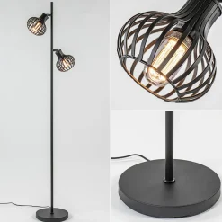 Straluma Scandinavische 2-lichts vloerlamp met draadkapjes> Draadlampen|Woonkamerlampen