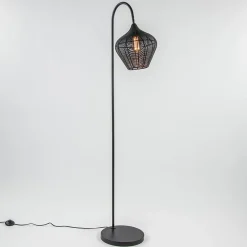 Straluma Scandinavische vloerlamp Alvaro mat zwart> Vloerlampen|Draadlampen