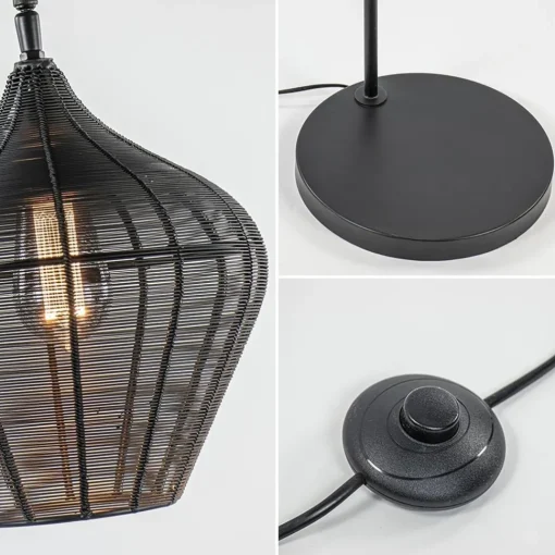 Straluma Scandinavische vloerlamp Alvaro mat zwart> Vloerlampen|Draadlampen
