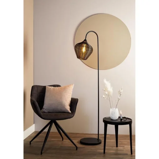 Straluma Scandinavische vloerlamp Alvaro mat zwart> Vloerlampen|Draadlampen