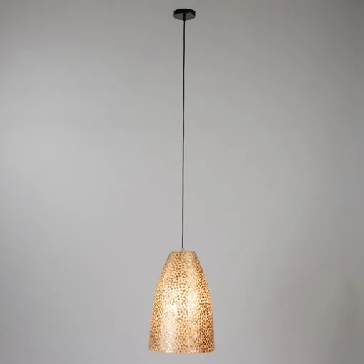 Straluma Schelpen hanglamp goud rond> Schelpenlampen|Woonkamerlampen