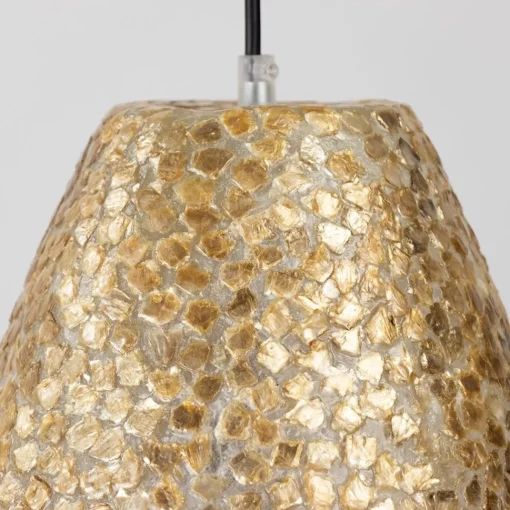 Straluma Schelpen hanglamp goud rond> Schelpenlampen|Woonkamerlampen