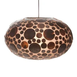 Straluma Schelpen hanglamp Ufo coin gold 40cm> Eettafellampen|Schelpenlampen